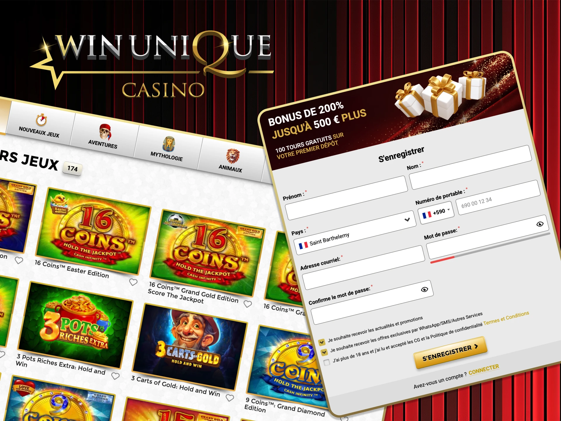 Apprenez à jouer à des machines à sous passionnantes et commencez à gagner au Win Unique Casino.
